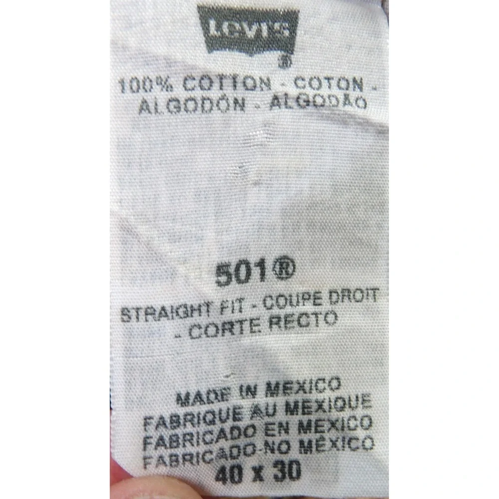 Y2K Levi 501 Original Straight Jeans Men 40x30 Brown Khaki Cotton Button Fly GUC